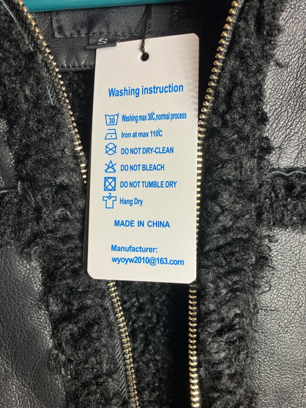 DASHNY Black Shearling Trim Leather Jacket - Picture 7 of 10